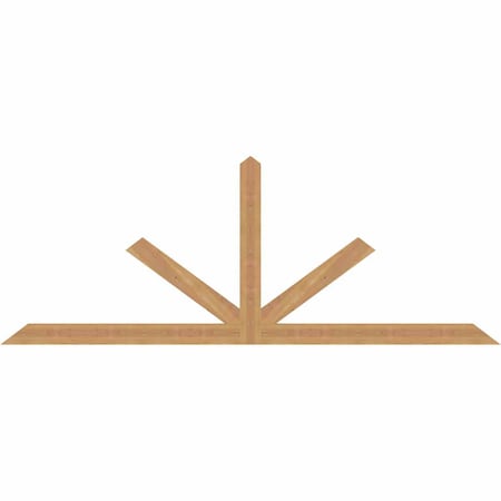 Ekena Millwork Saratoga Smooth Timber Gable Bracket, Western Red Cedar, 84"W x 31"H x 1 1/2"D x 3 1/2"F, 9/12 Pitch GBW084X31X0204SAR00SWR